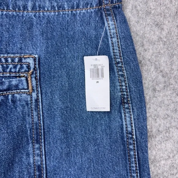 Old Navy Jeans Womens‎ 26 Blue High-Rise Baggy Wide Leg Drapey Denim Pockets NEW - Picture 9 of 11